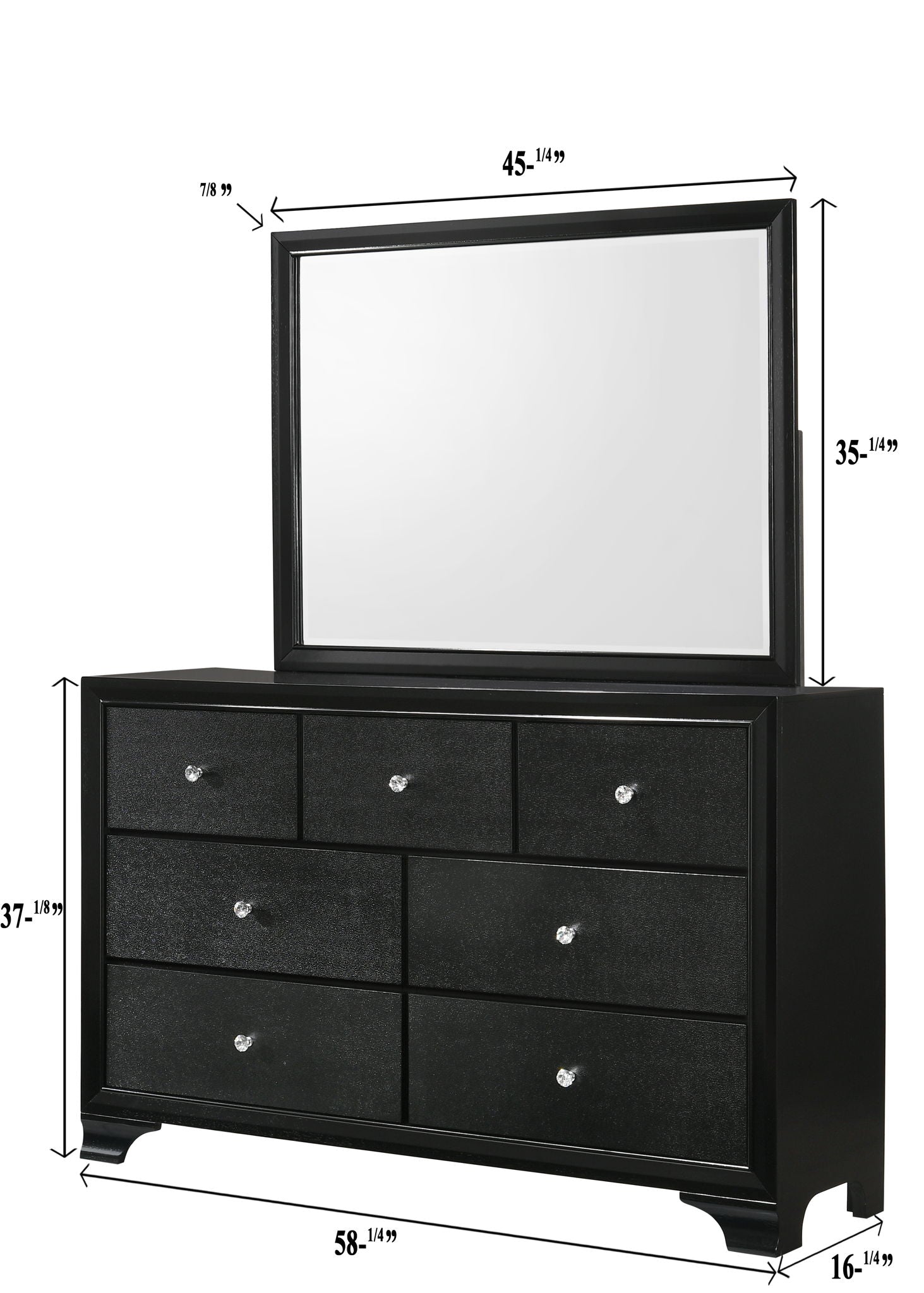 Micah - King 4 Piece Bedroom Set - Black