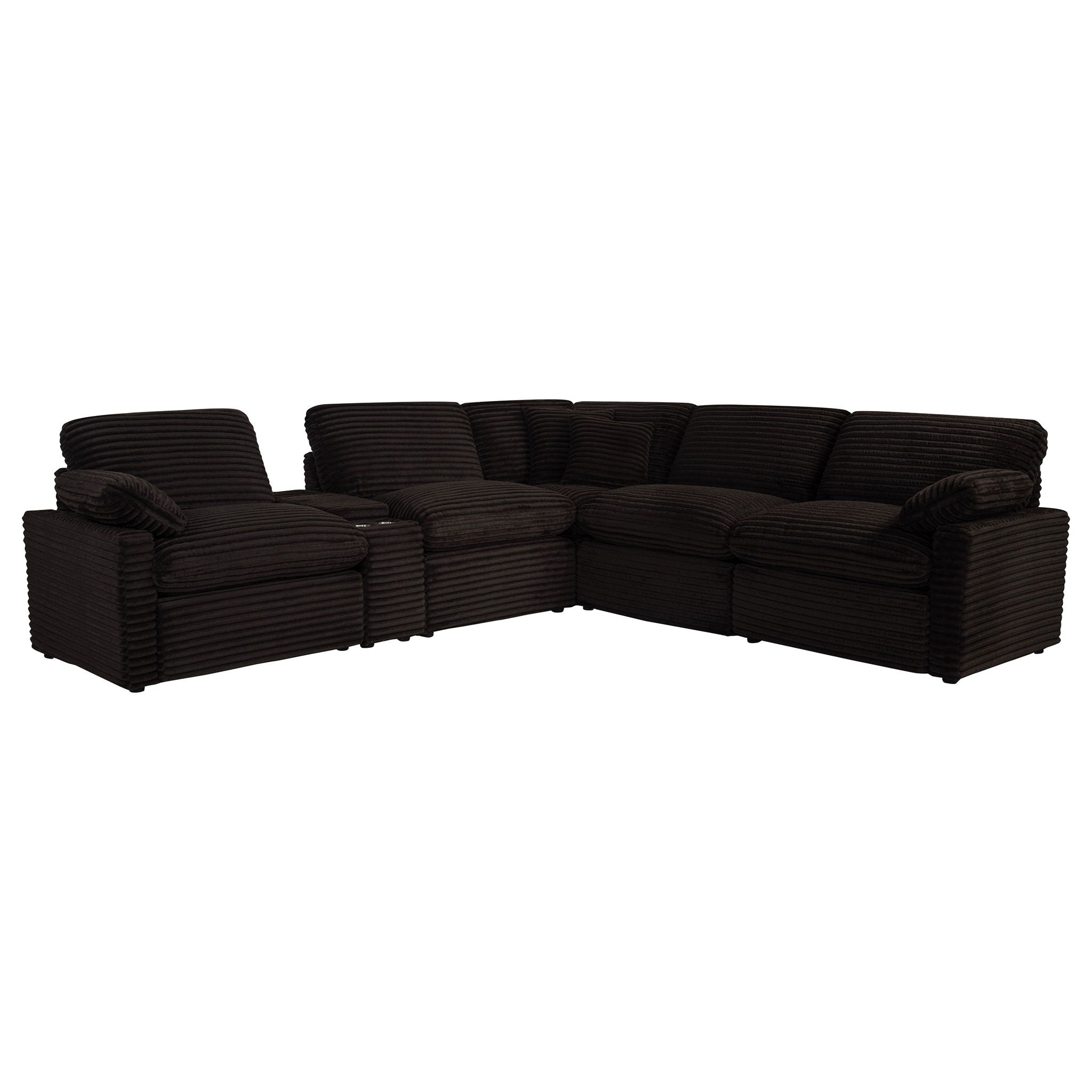 Collins 6-piece Modular Power Reclining Sectional Chocolate Brown