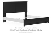 Maribel - King Panel Headboard/Footboard - Black