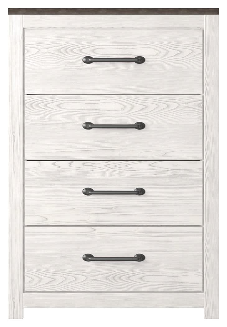 Gerridan - Four Drawer Chest - White / Gray