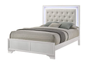 Lyssa - Twin Bed With LED - Oat / Frost
