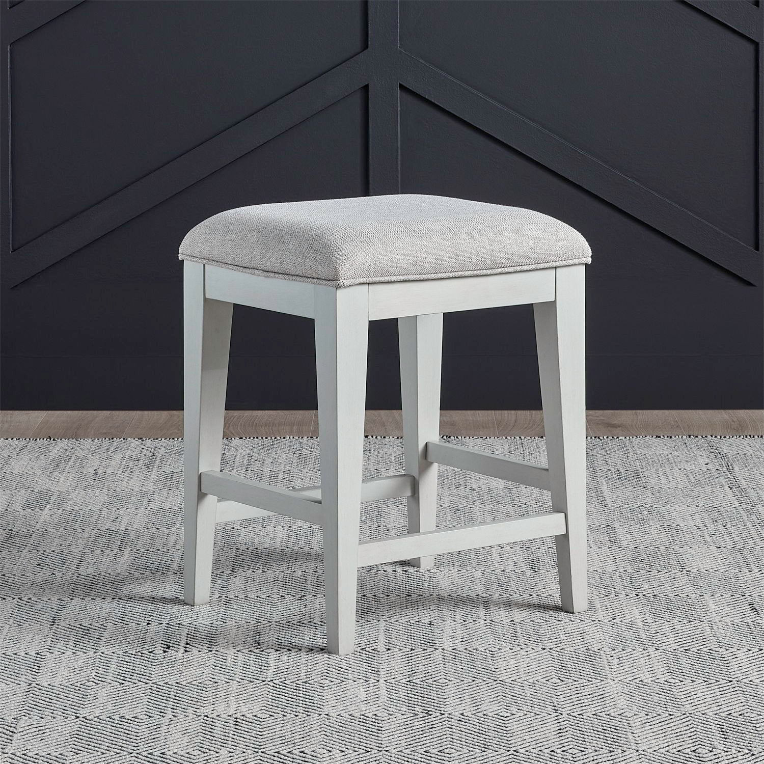 Berkley Square - Upholstered Console Stool - Linen & Khaki