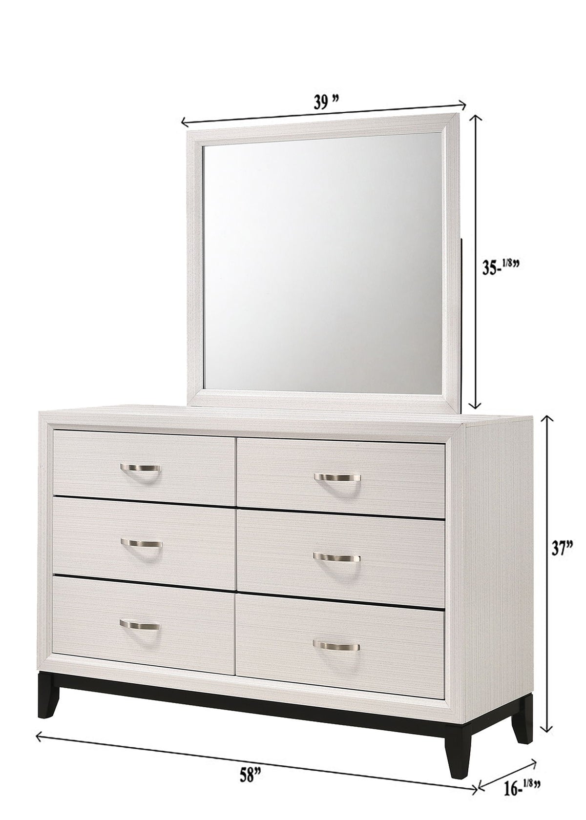 Akerson - Full 4 Piece Bedroom Set - White