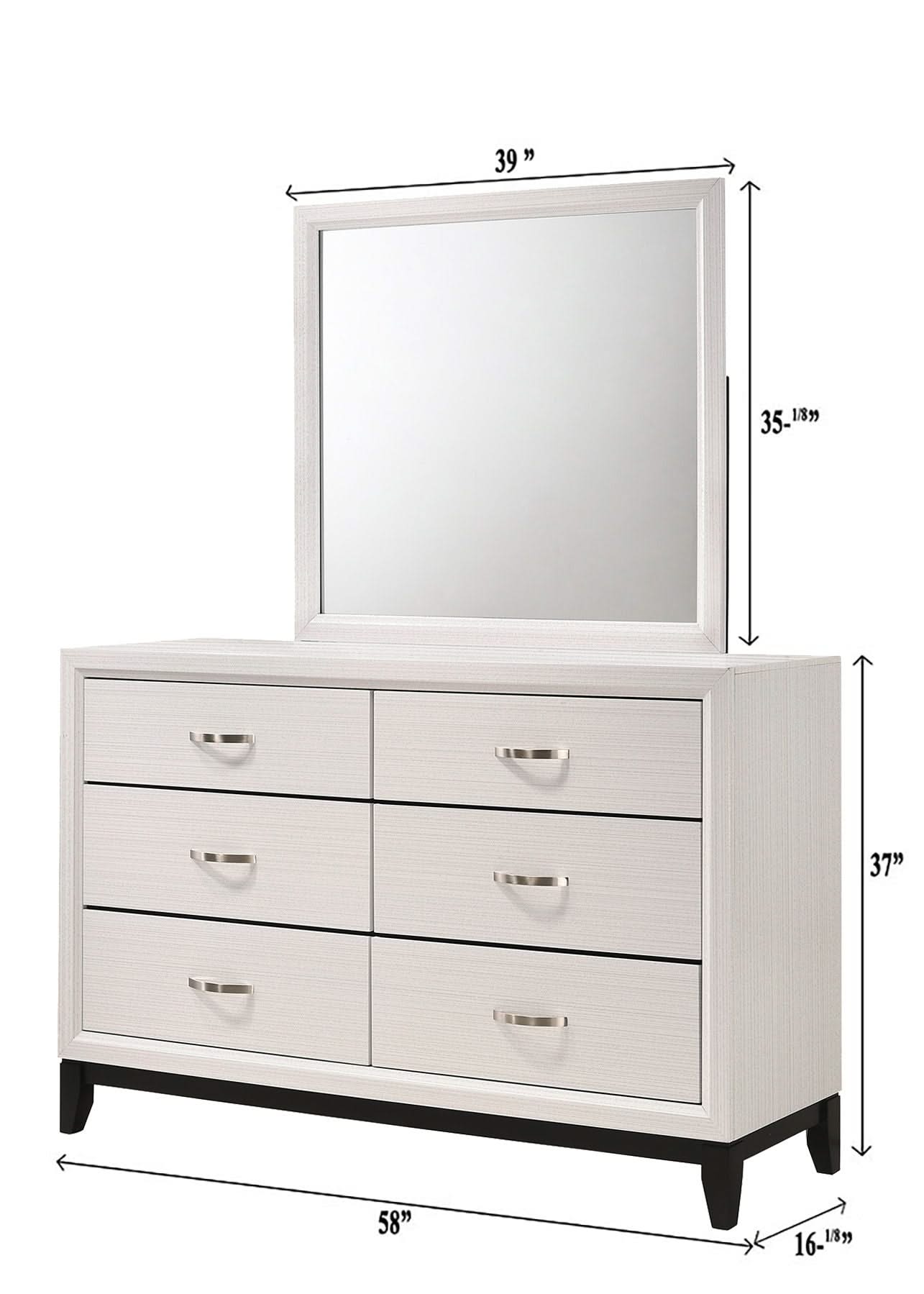 Akerson - King 4 Piece Bedroom Set - White