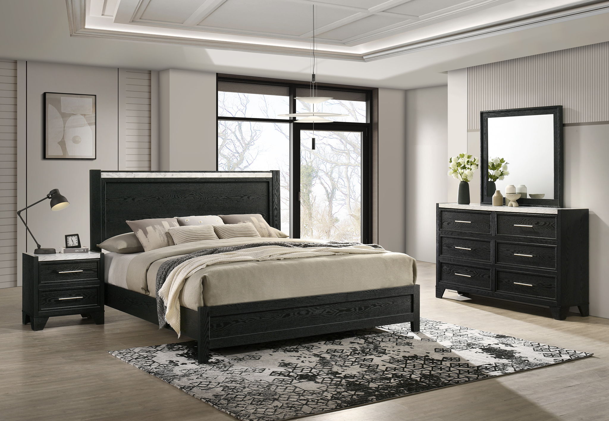 Lamar - King Bed - Black