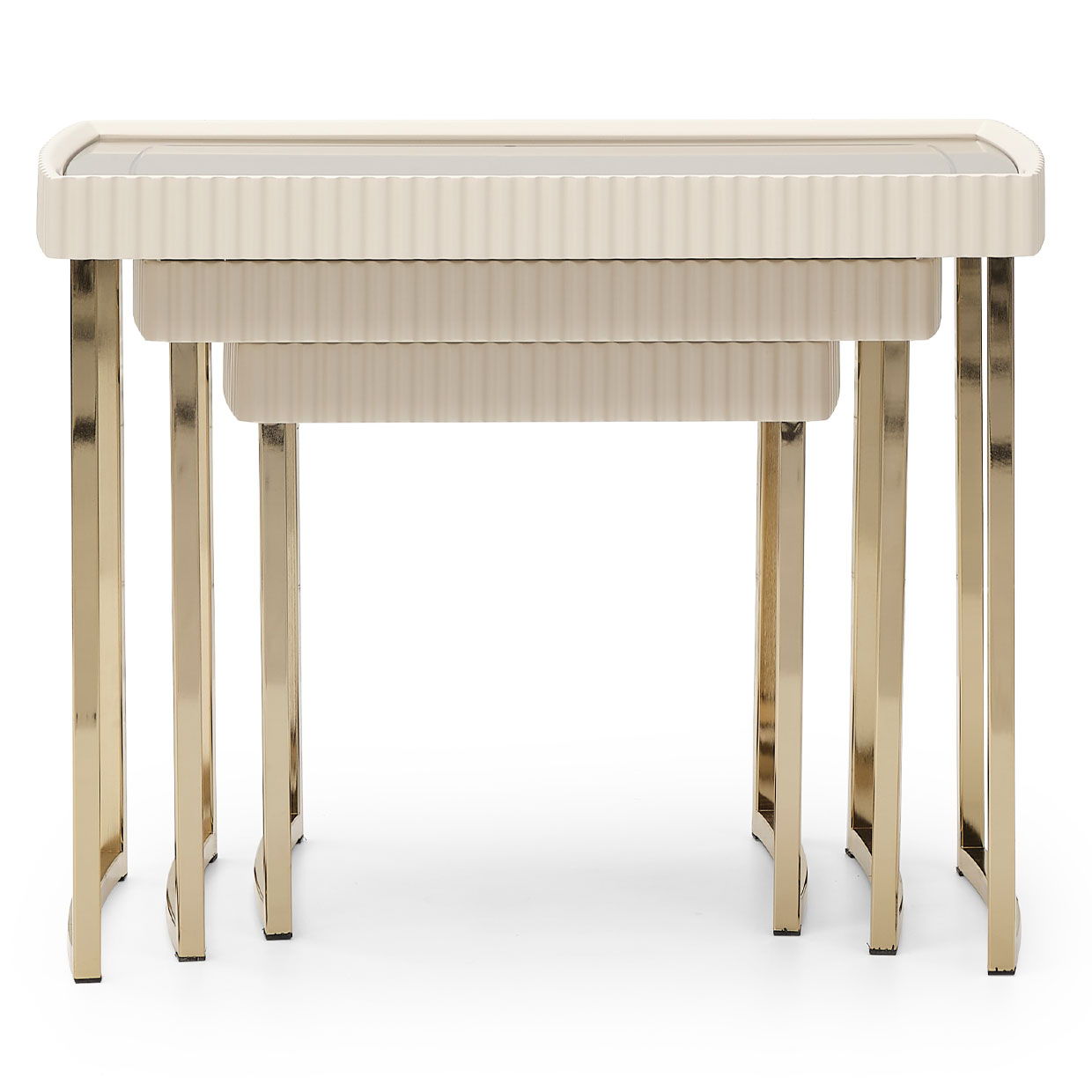 Lisbon - Nesting Tables (Set of 3) - Silken Matte Cream