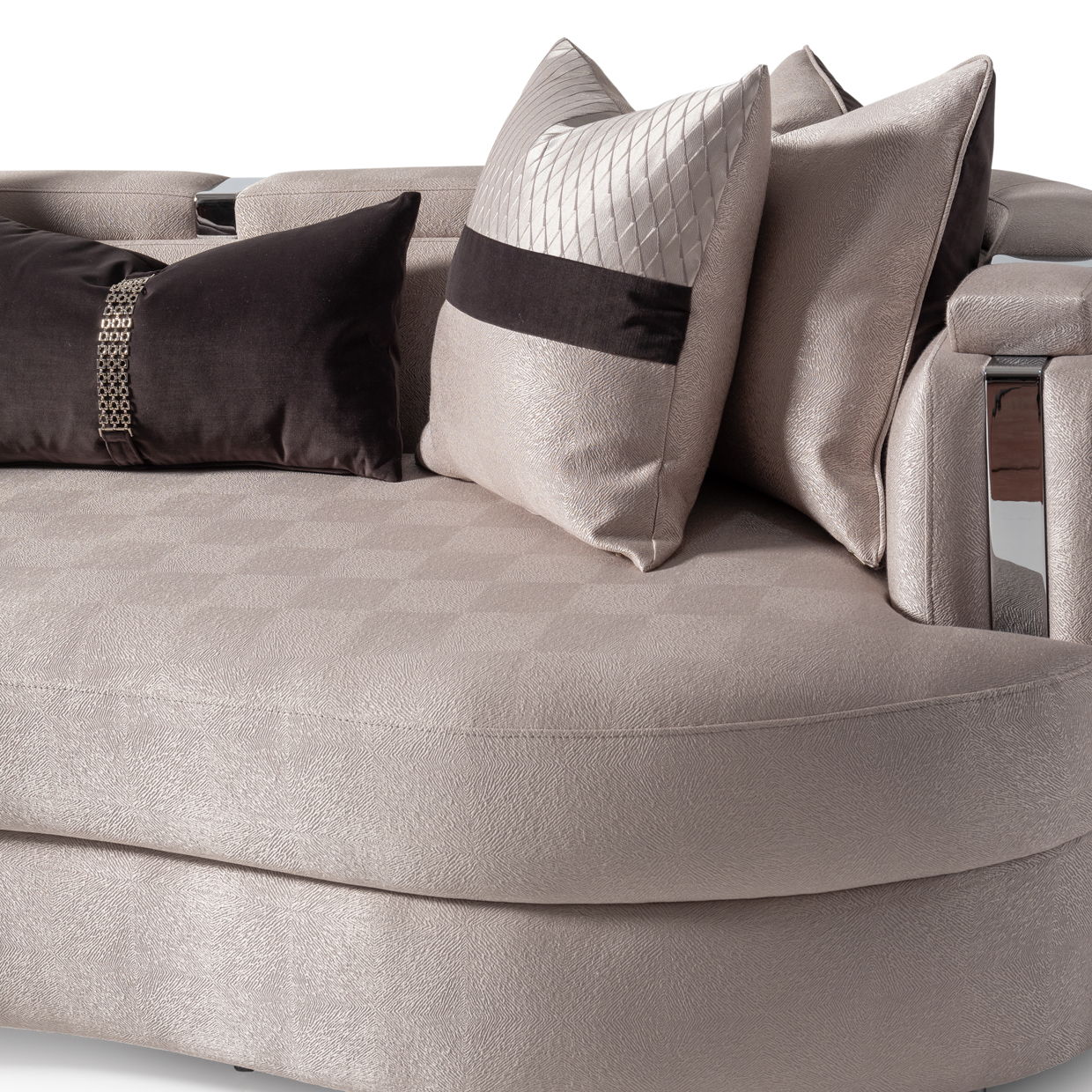 Carmela - Sofa - Zinc / Chrome