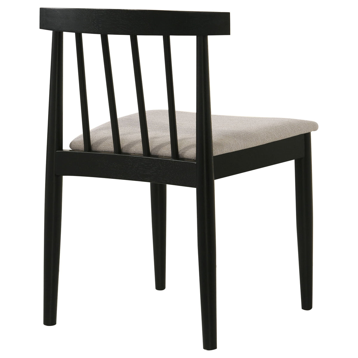 Cullen Dining Side Chair Upholstered Seat Black (Set of 2)