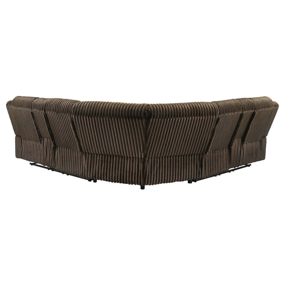 Atkinson Upholstered Reclining Sectional Sofa Chocolate