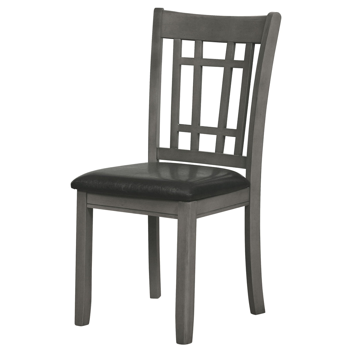 Lavon Wood Dining Side Chair Black and  Medium Grey (Set of 2)