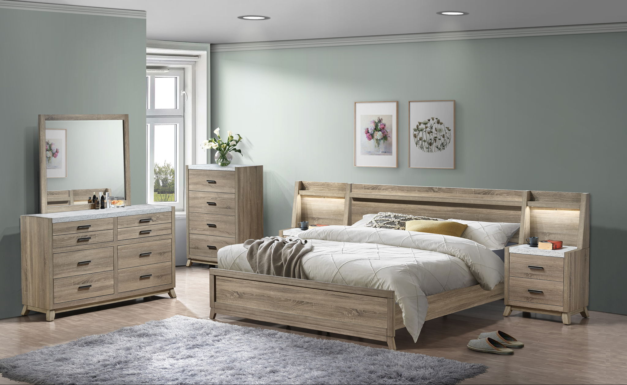 Tilston - Queen Bed - Natural