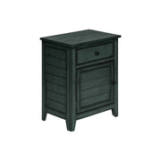 Accent Table With Storage Drawer - Blue