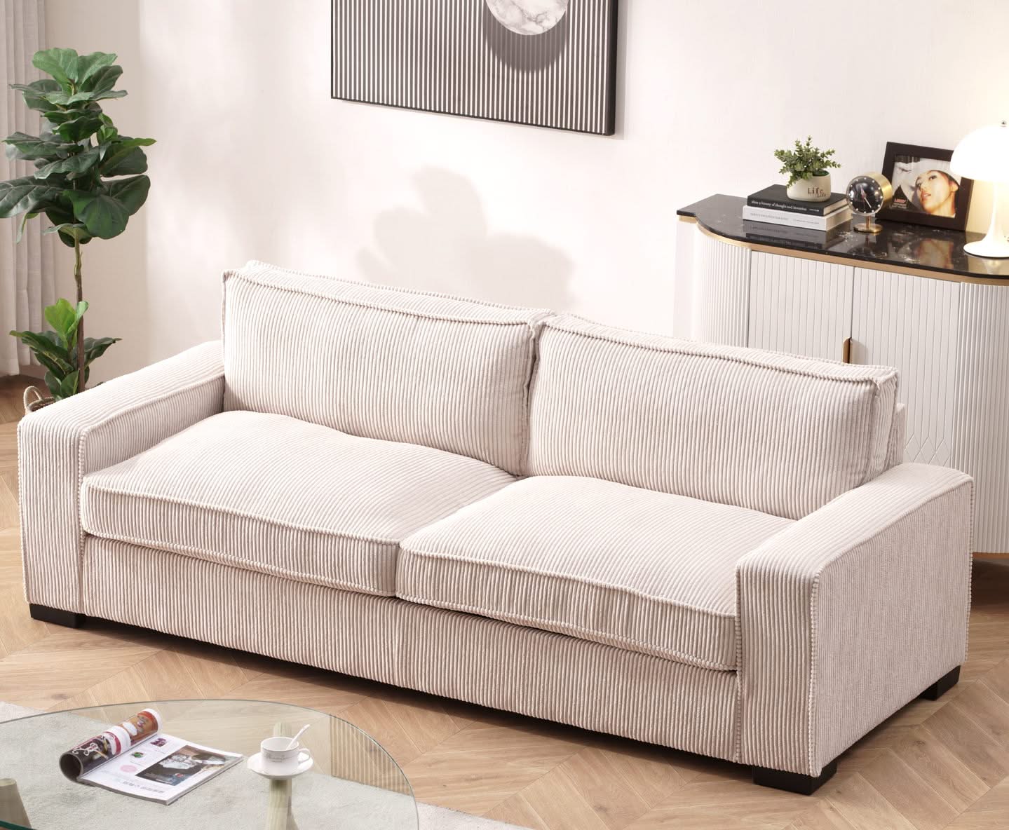 Luxe - Sofa With Sleek Design, Spacious And Comfortable 3 Seater Couch