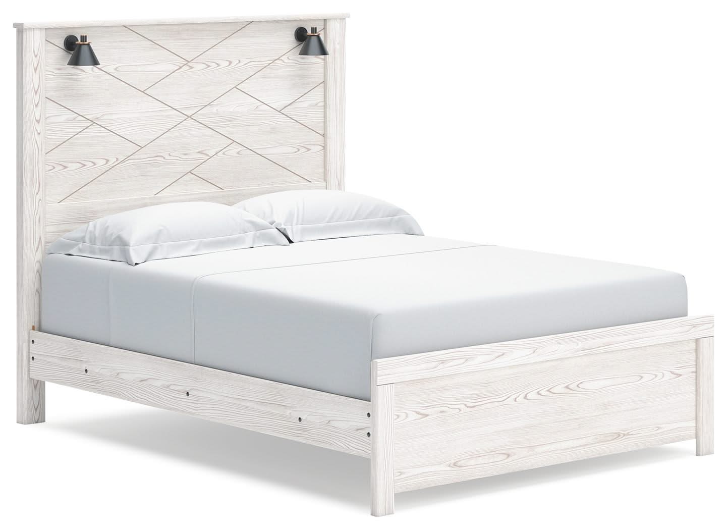 Gerridan - Panel Bed With Sconces