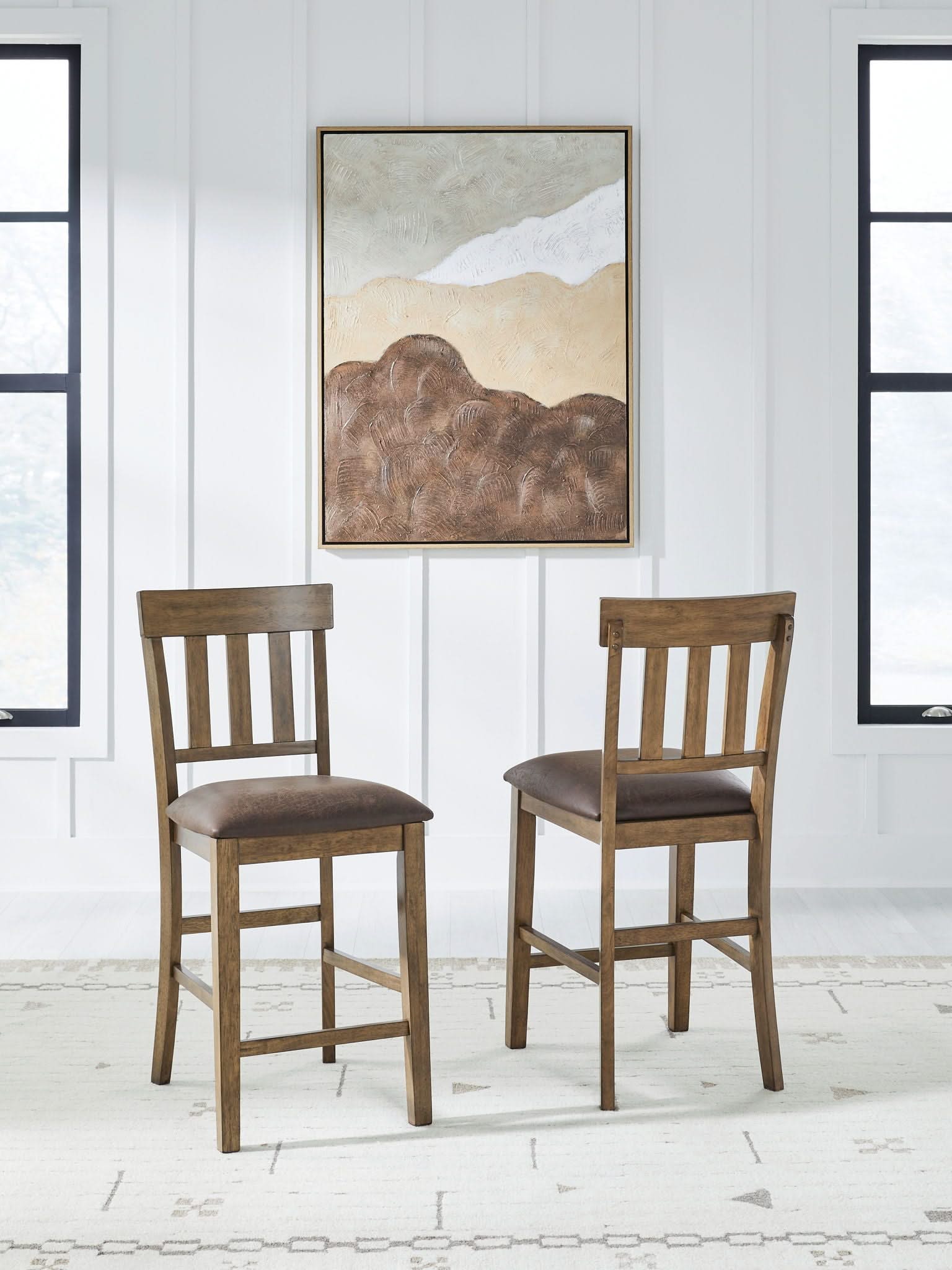 Urbinforte - Upholstered Barstool (Set of 2) - Light Brown