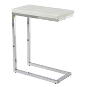 Echo - Marble Top Chairside Table - White