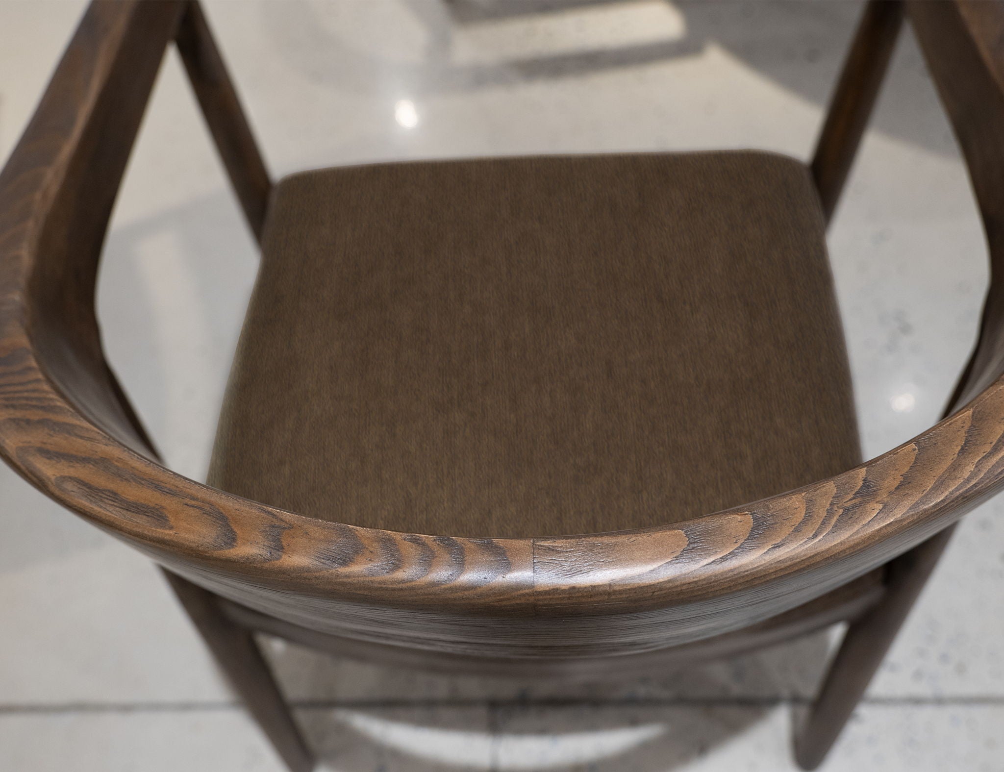 Natural Teca - Wooden Armchair - Quartersawn Oak / Marooned Brown