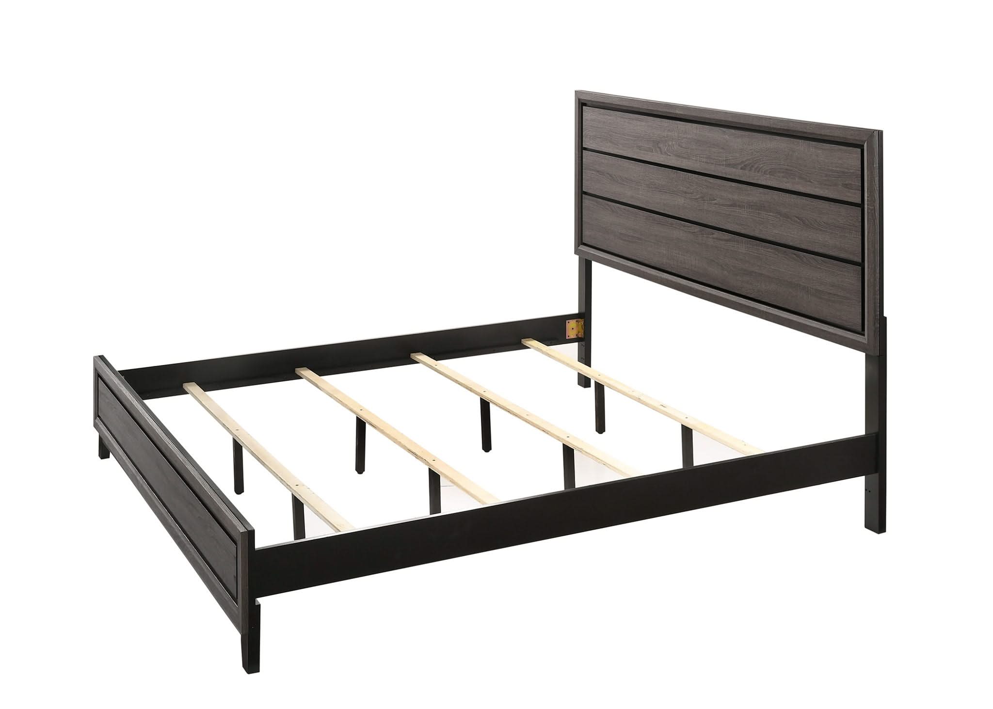Akerson - California King Bed - Gray