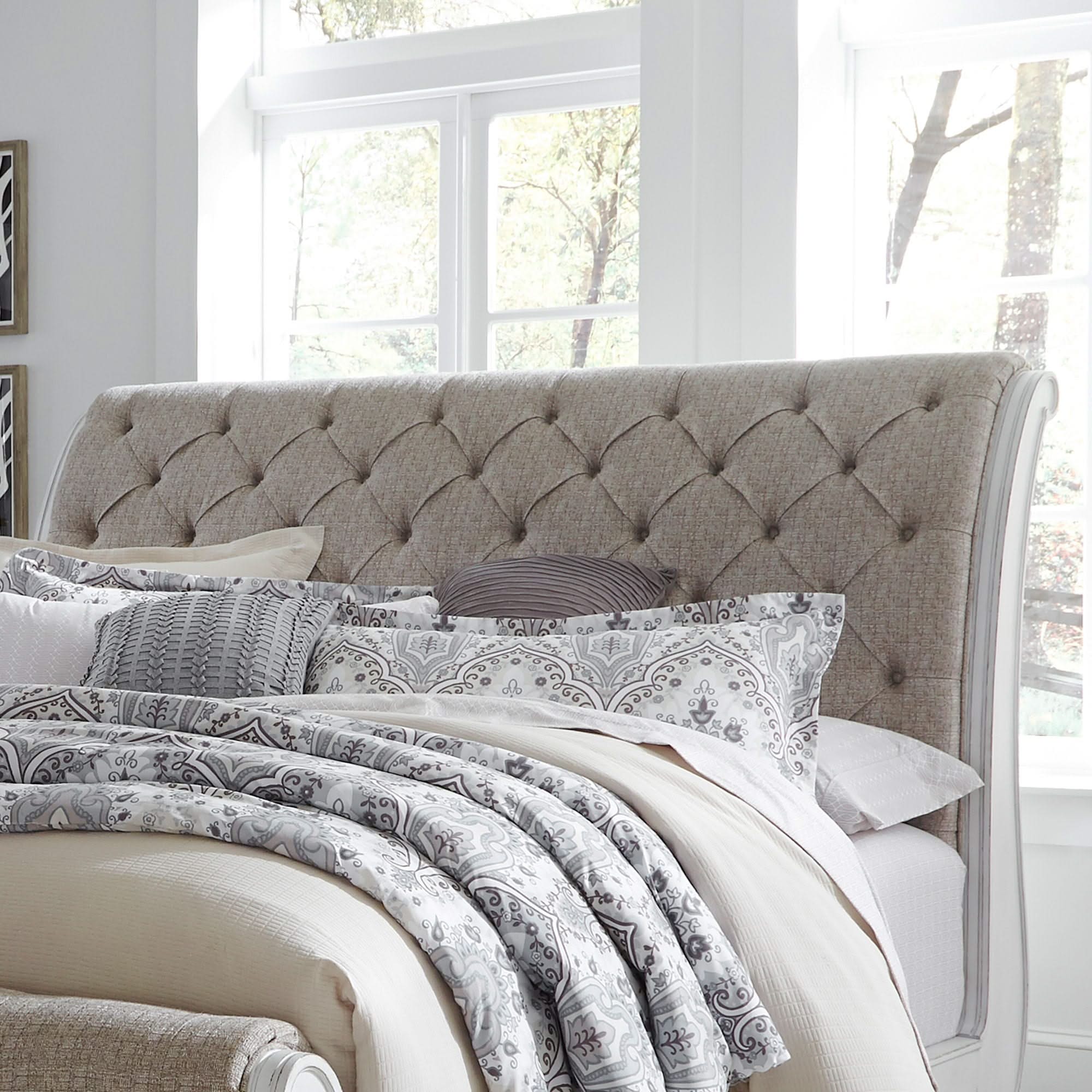 Magnolia Manor - Upholstered Sleigh Headboard