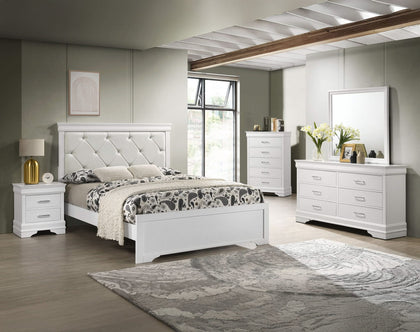 Amalia - Twin 5 Piece Bedroom Set - White