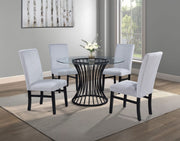 Tracy - 5 Piece Dining Room Set - Light Gray / Black