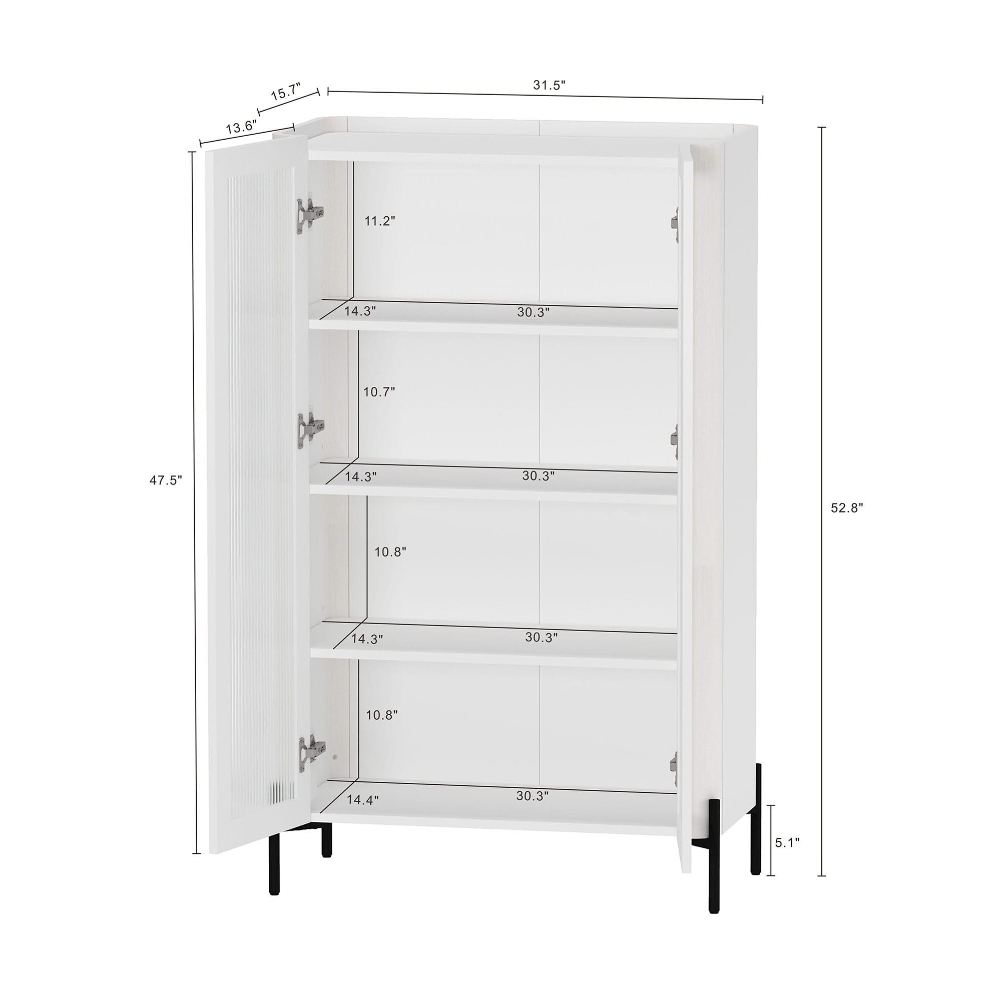 Abbey - Bookcase Cabinet With 4 Adjustable Shelves