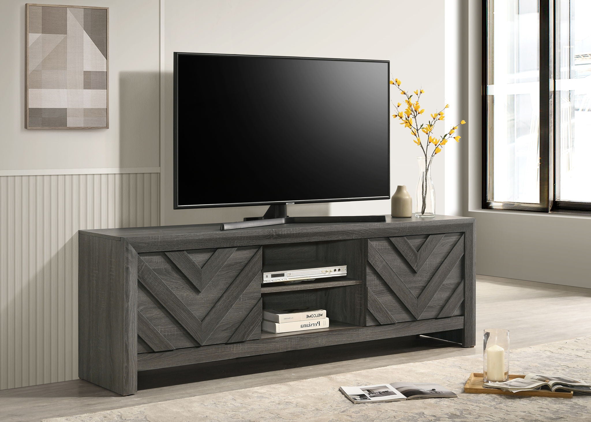 Valor - TV Stand - Gray