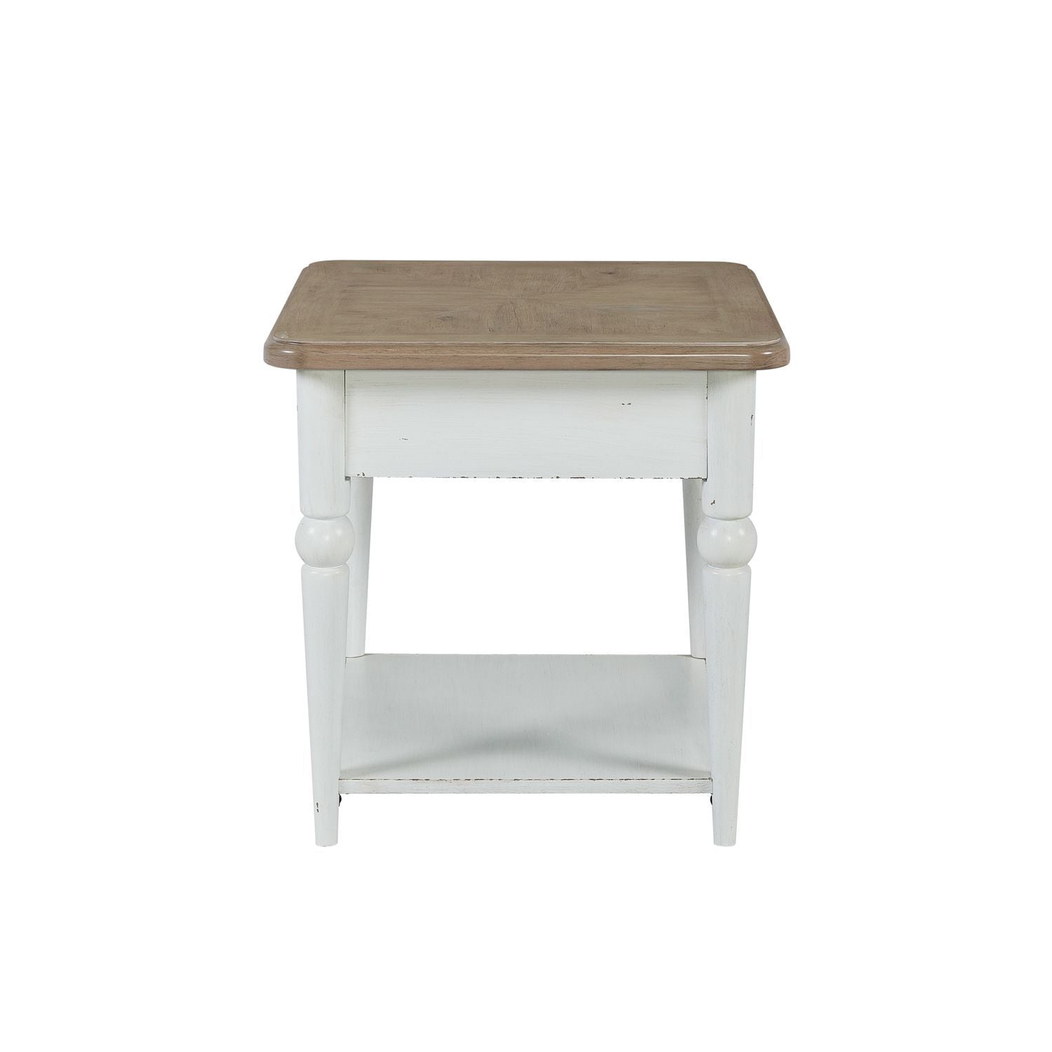 Turnberry Park - Rectangular End Table - Washed White