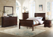Louis Philip - Twin 4 Piece Bedroom Set - Cherry