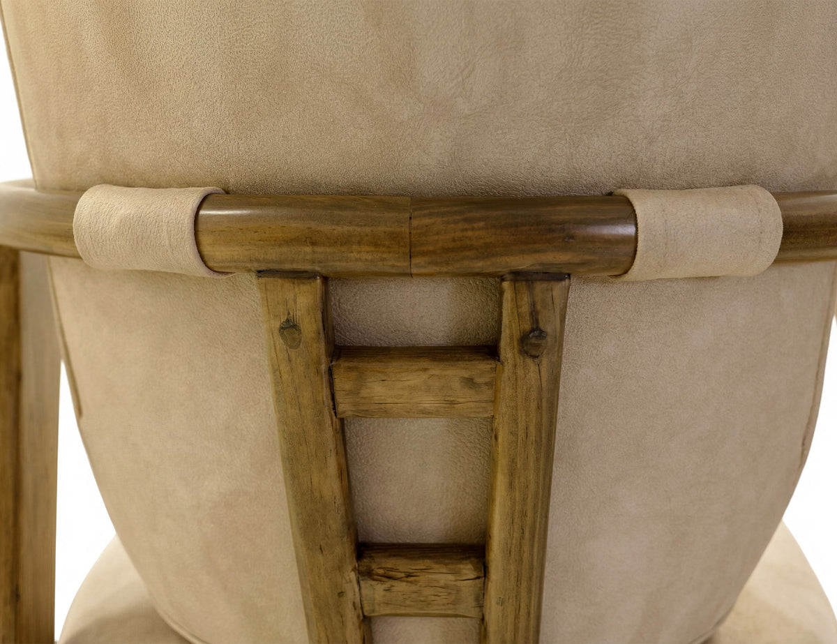 Silver - Upholstered Chair - Brown / Beige
