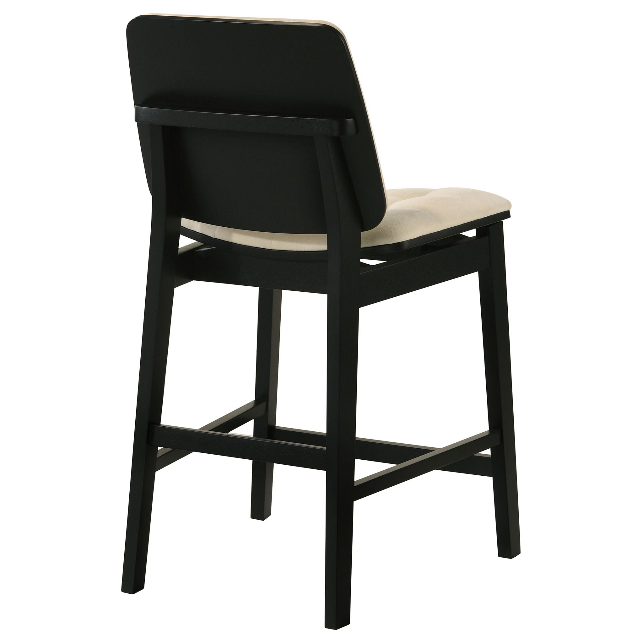 Redbridge Velvet Upholstered Counter Chair Cream and Black (Set of 2)