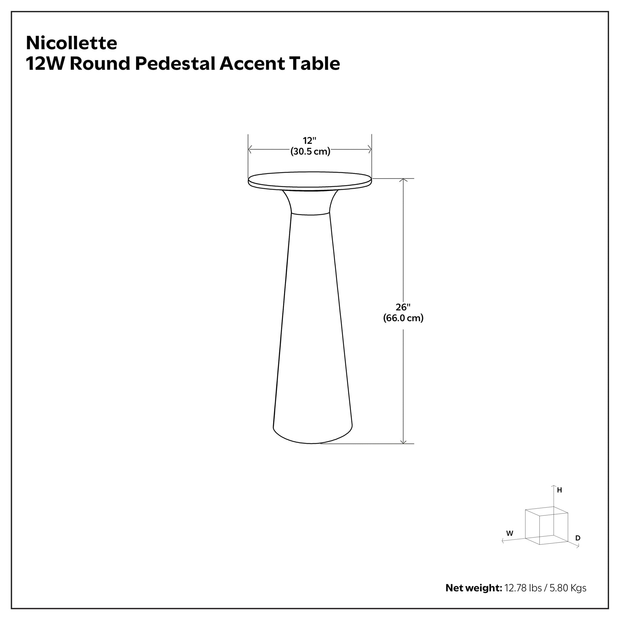 Nicollette - Side Table - Antique Brass