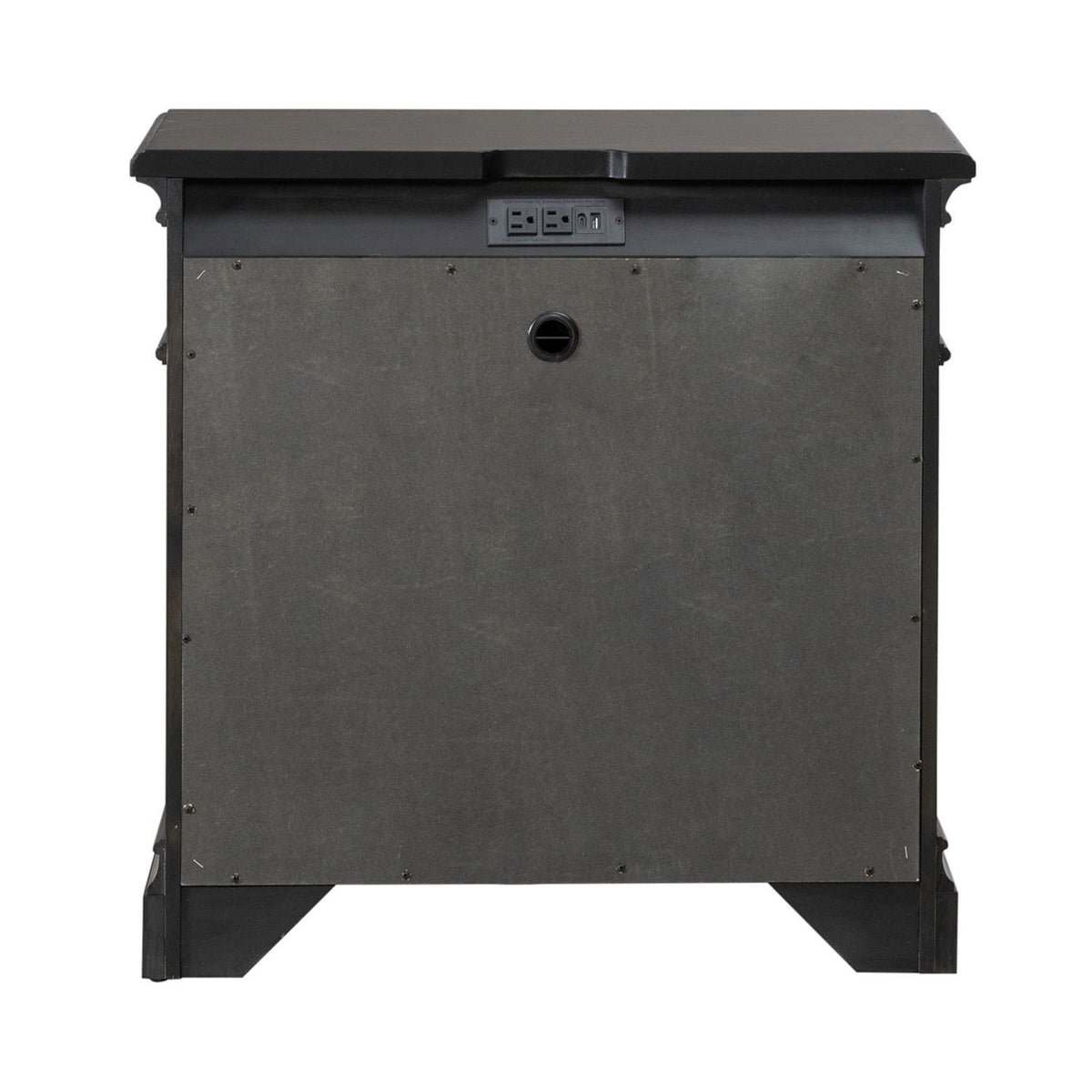 Arden Road - Nightstand With Charging Station - Satin Cherry