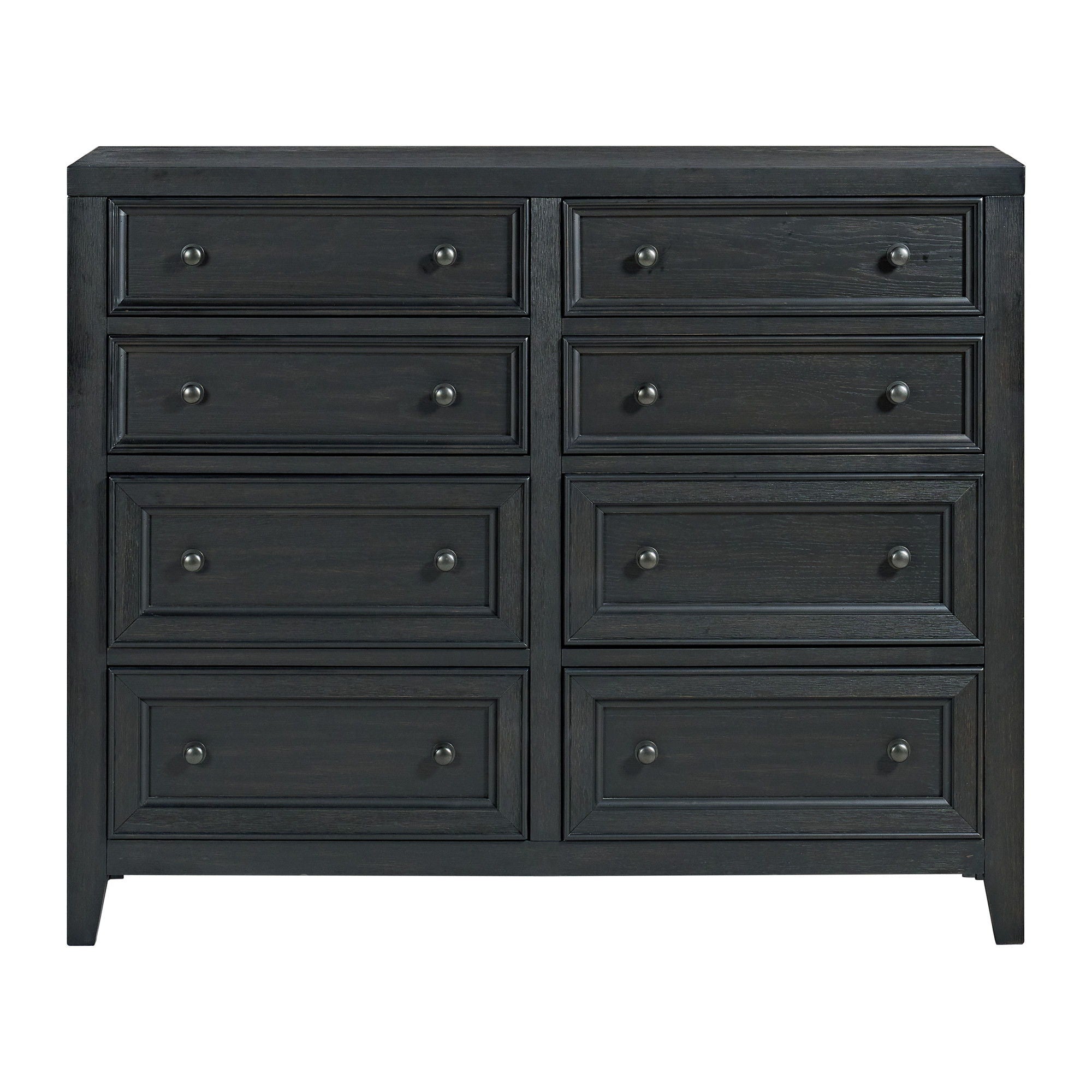 8 Drawer Dresser With Framed Fronts And Smooth Metal Glides