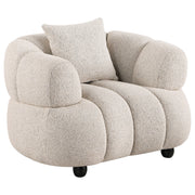 Whitney Contemporary Channel Tufted Woven Fabric Upholstered Accent Chair