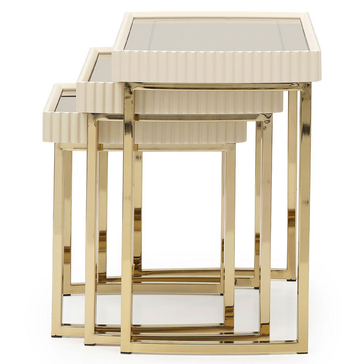 Lisbon - Nesting Tables (Set of 3) - Silken Matte Cream