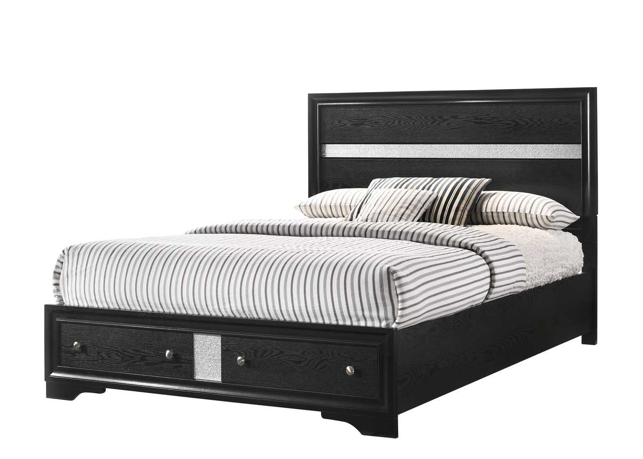 Regata - Queen 3 Piece Bedroom Set - Black