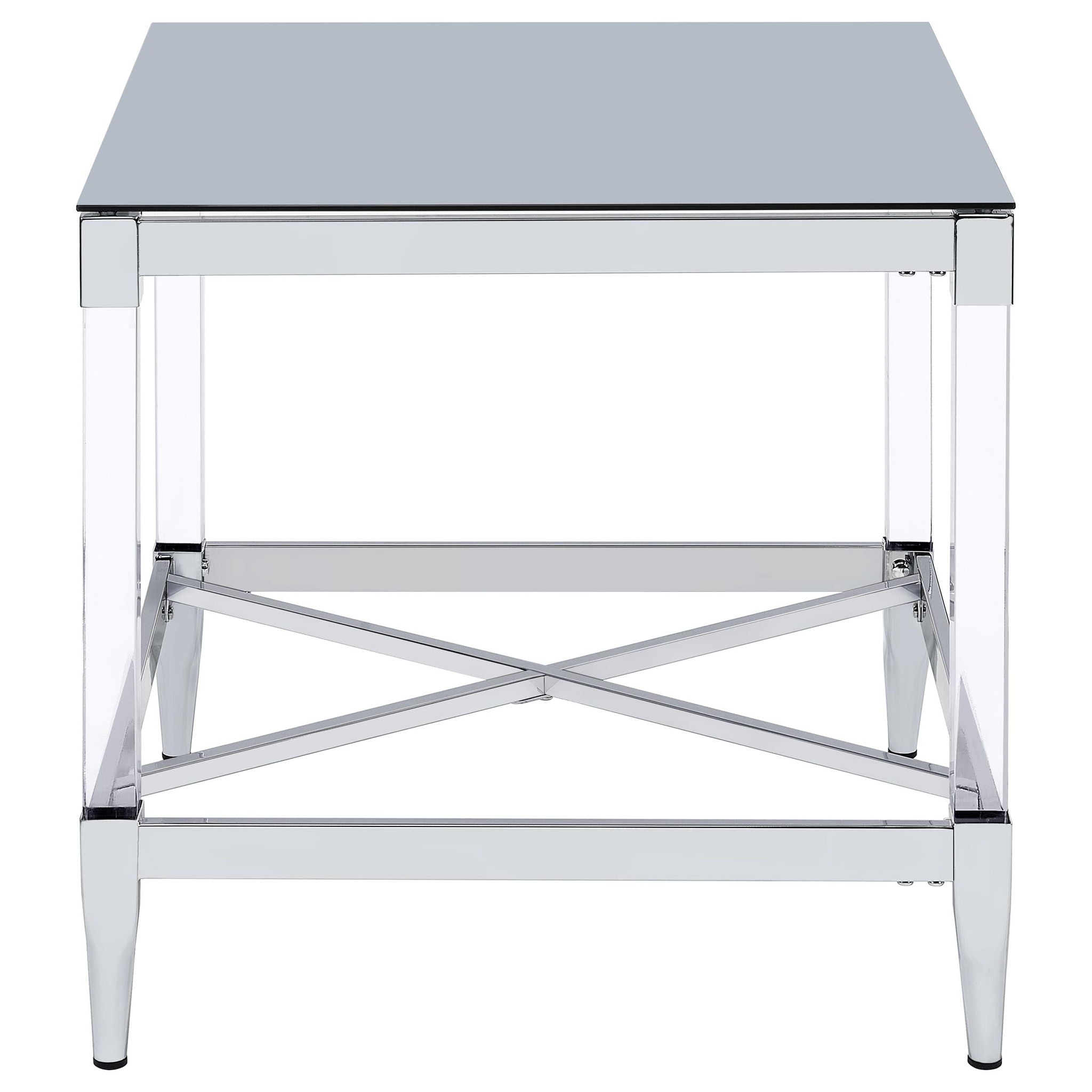 Lindley 2-piece Square Coffee and End Table Set Chrome