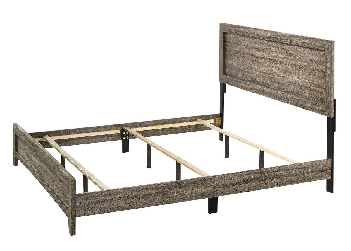 Millie - King 4 Piece Bedroom Set - Warm Gray