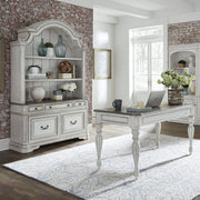 Magnolia Manor - 3 Piece Home Office Set (Desk & Hutch) - Antique White