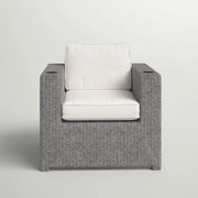 Aviara - Outdoor Club Chair Timeless Comfort With Plush Cushions - Gray Mix