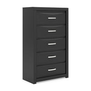 Stabotta - Five Drawer Chest - Black