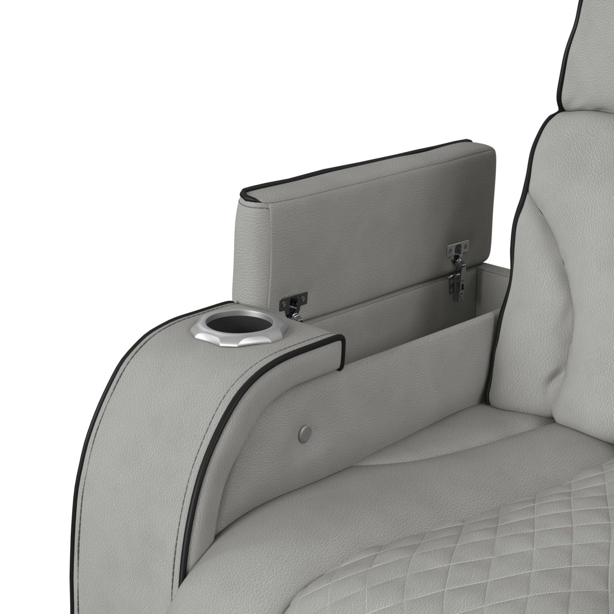 Blitz - Motion Loveseat With Console, And LED