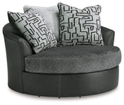 Brixley Pier - Oversized Swivel Accent Chair - Graphite