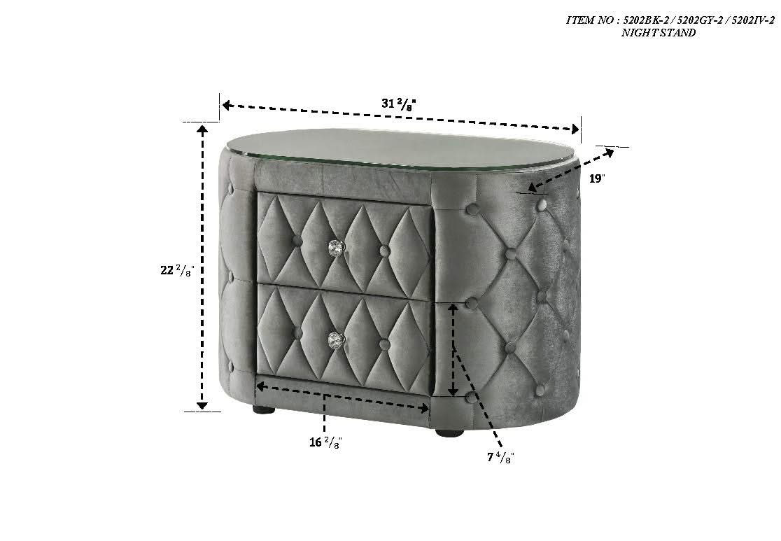 Voltare - Nightstand - Gray