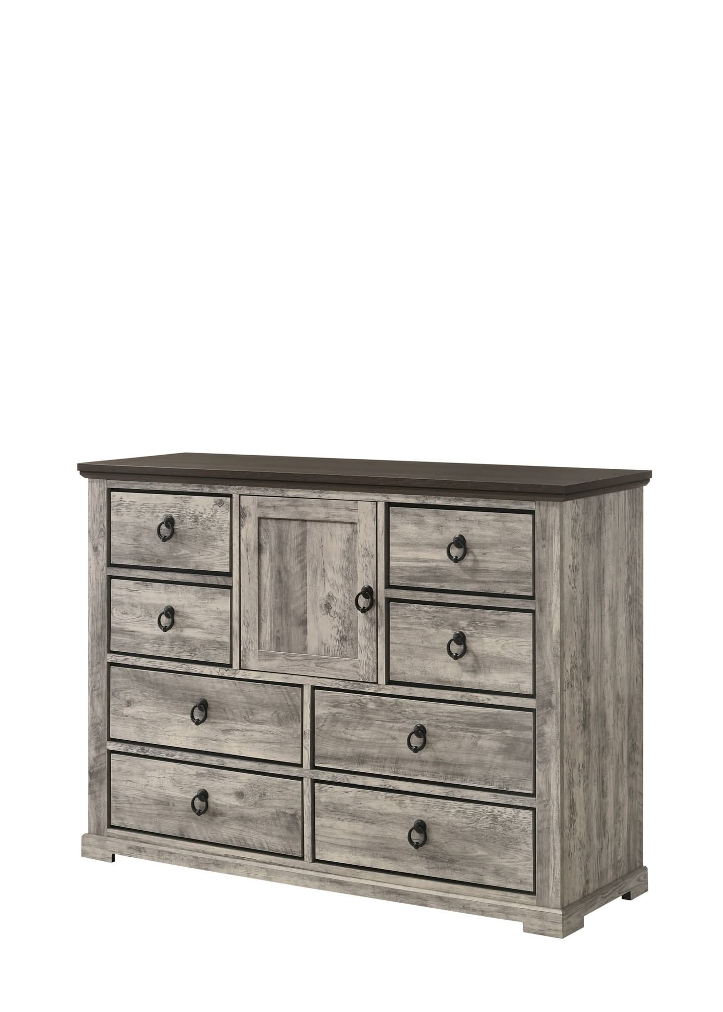 Ella-Mae - Dresser & Mirror - Gray