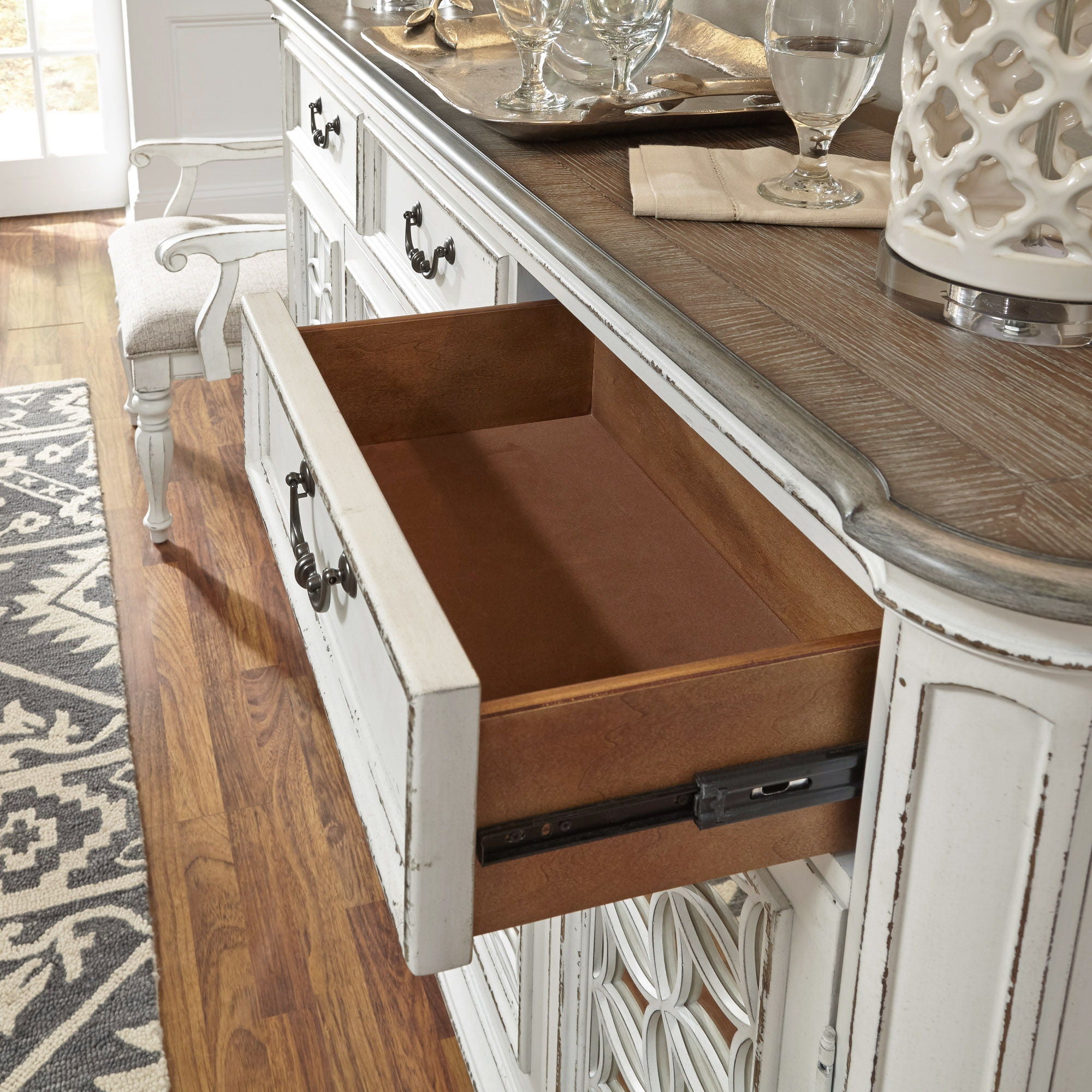 Magnolia Manor - Hall Buffet - Antique White