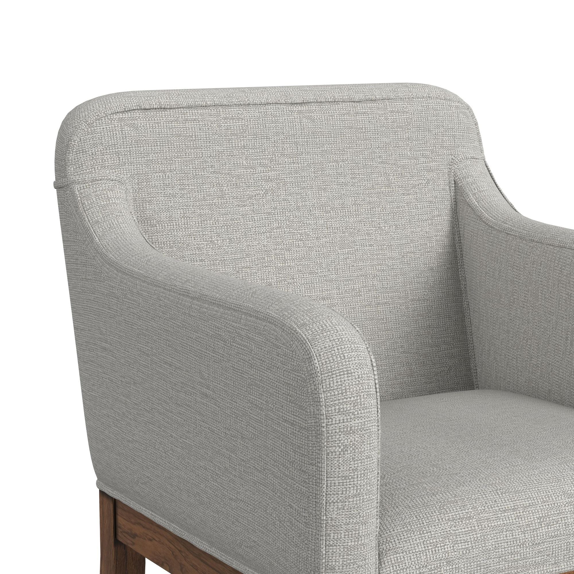 Glinda - Upholstered Fabric Dining Chair (Set of 2) - Brown / Light Gray