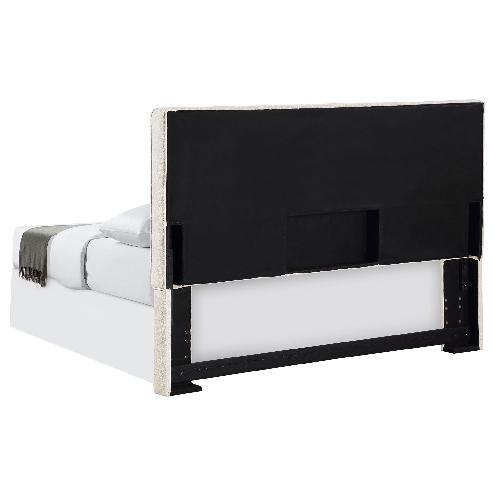 Kosmo Upholstered King Panel Headboard Sand