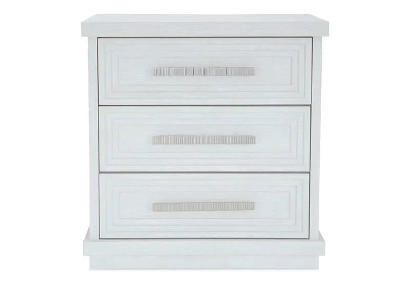 Infinity White 3-Drawer Nightstand with Power Outlets & USB-C Charging